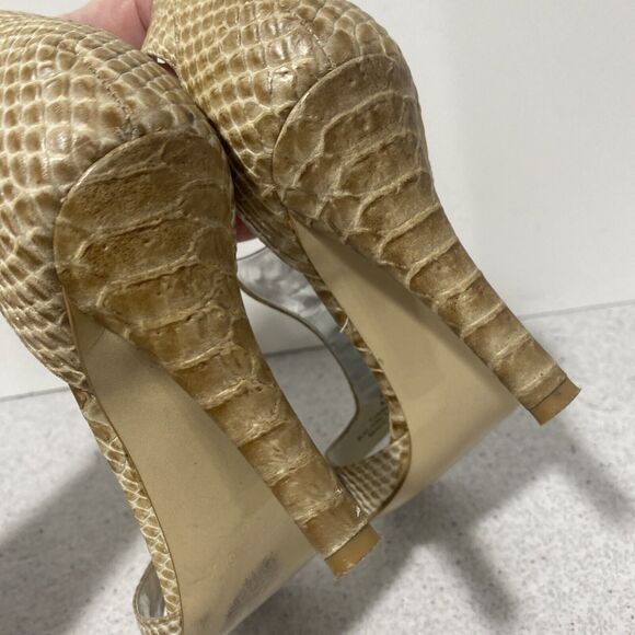 Angelica Shoo EVA Dressy Sandals US 8.5M Leather Uppers High Heels T Strap Sexy - Picture 4 of 10